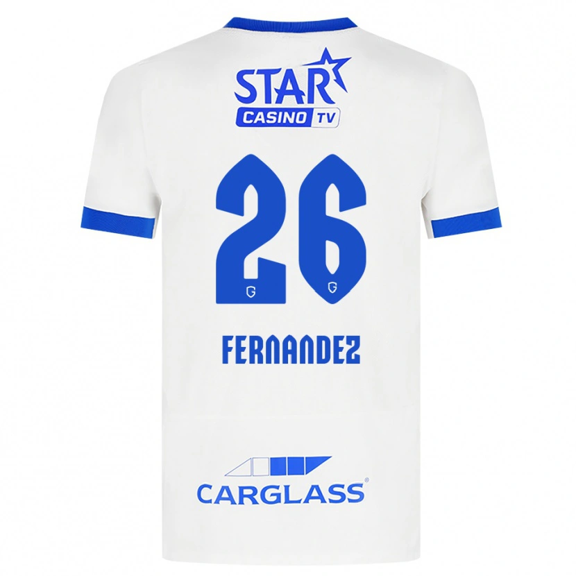 Danxen Barn Elias Gonzalez Fernandez #26 Vit Blå Bortatröja Matchtröjor 2026/27 Tröjor T-Tröja