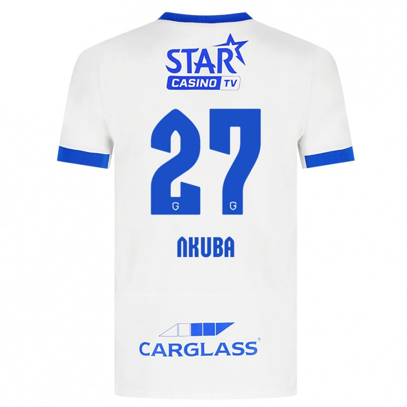 Danxen Barn Ken Nkuba #27 Vit Blå Bortatröja Matchtröjor 2026/27 Tröjor T-Tröja