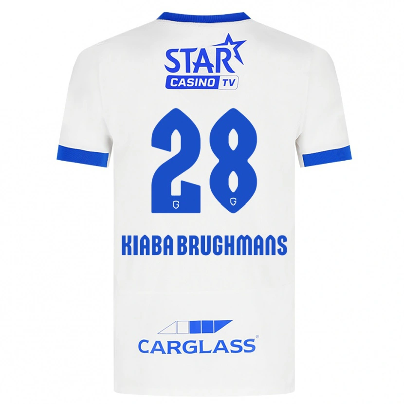 Danxen Barn Lucca Brughmans #28 Vit Blå Bortatröja Matchtröjor 2026/27 Tröjor T-Tröja