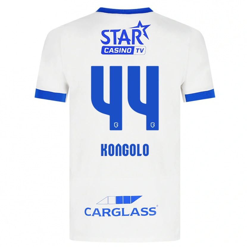 Danxen Barn Josué Kongolo #44 Vit Blå Bortatröja Matchtröjor 2026/27 Tröjor T-Tröja