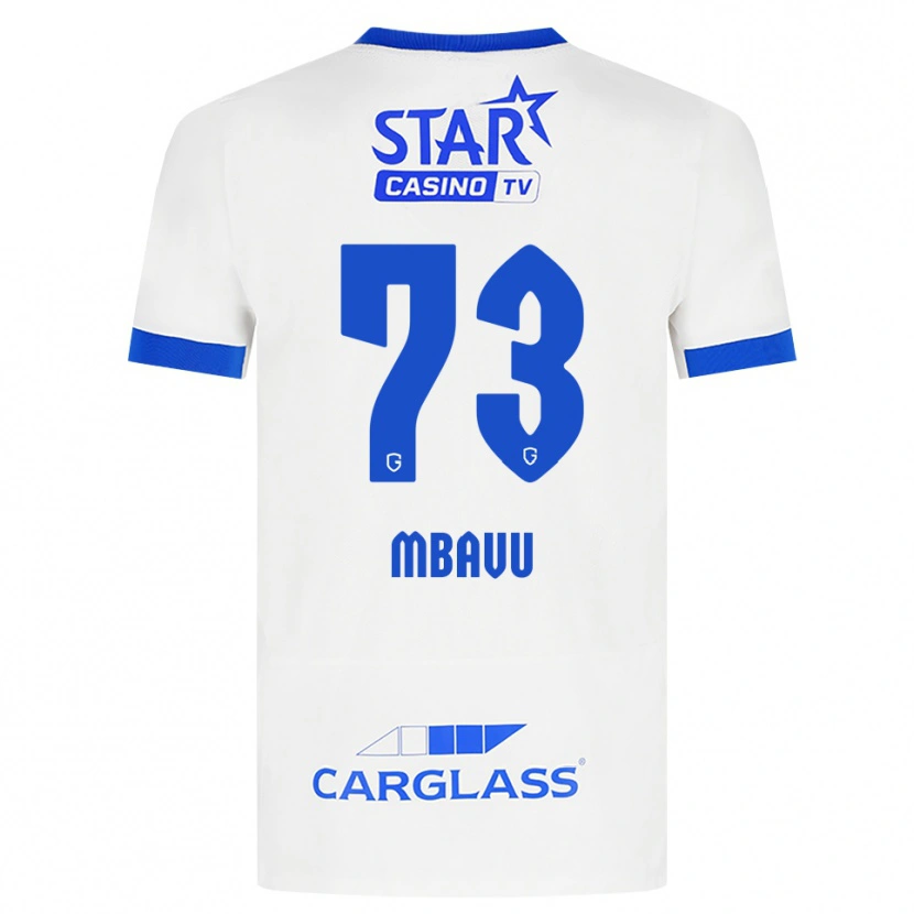 Danxen Barn Elie Mbavu #73 Vit Blå Bortatröja Matchtröjor 2026/27 Tröjor T-Tröja