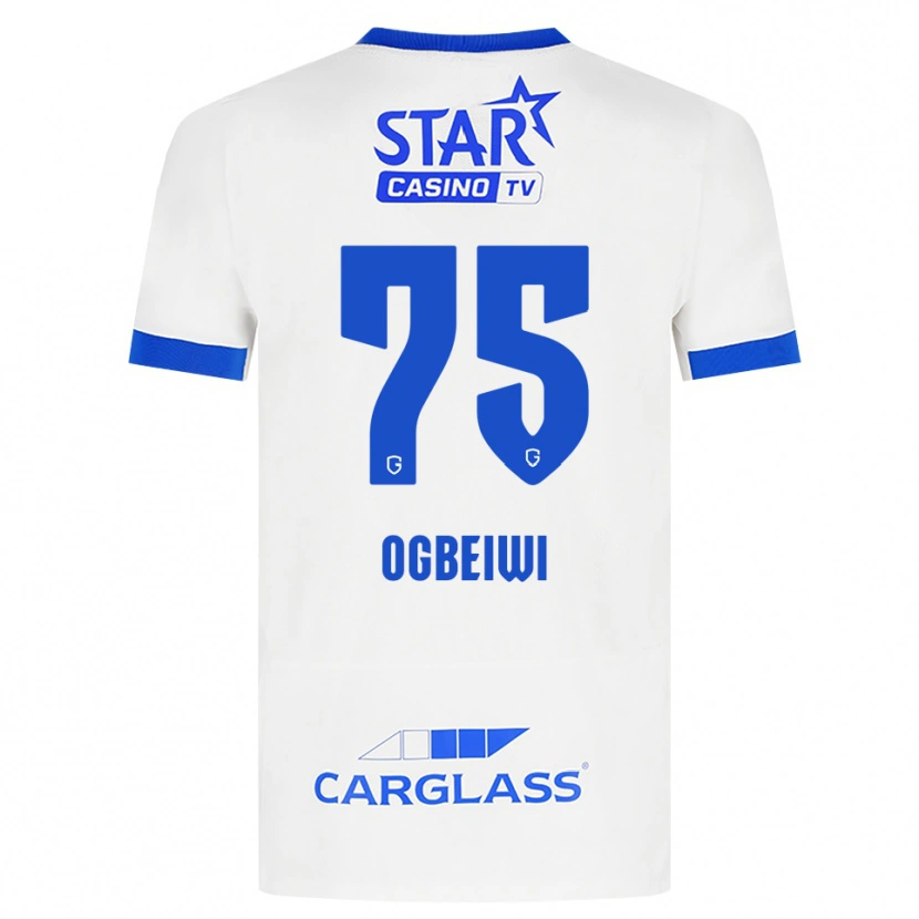 Danxen Barn Precious Ogbeiwi #75 Vit Blå Bortatröja Matchtröjor 2026/27 Tröjor T-Tröja