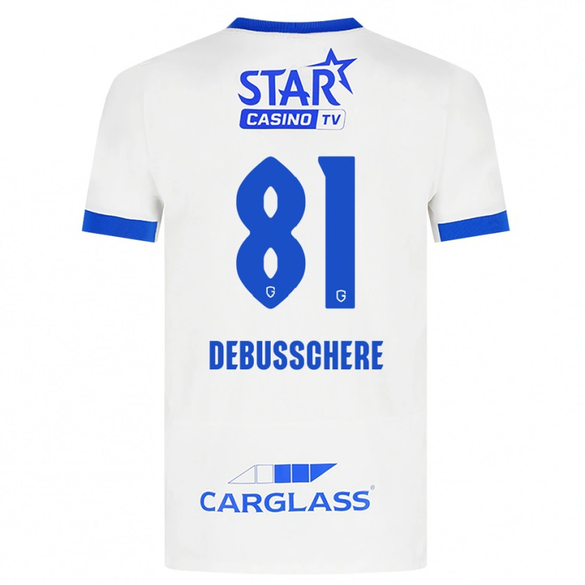 Danxen Barn Vic Debusschere #81 Vit Blå Bortatröja Matchtröjor 2026/27 Tröjor T-Tröja