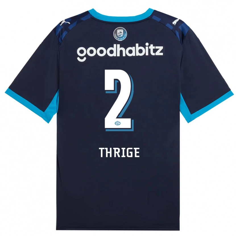 Danxen Barn Sara Thrige #2 Kornblå Kungligblå Tredjesatsen Matchtröjor 2026/27 Tröjor T-Tröja