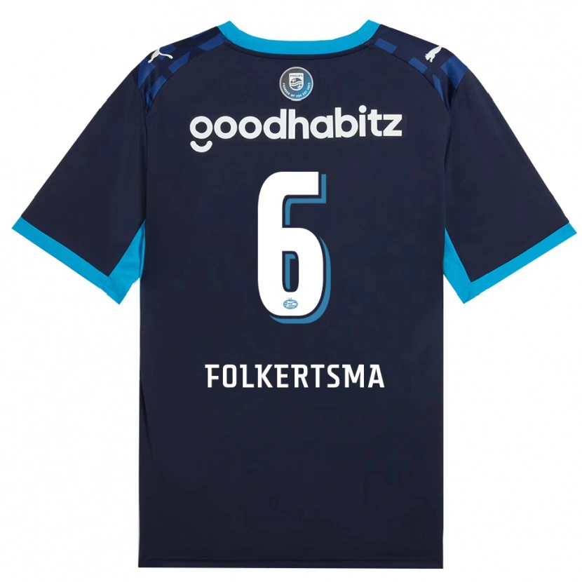 Danxen Barn Sisca Folkertsma #6 Kornblå Kungligblå Tredjesatsen Matchtröjor 2026/27 Tröjor T-Tröja