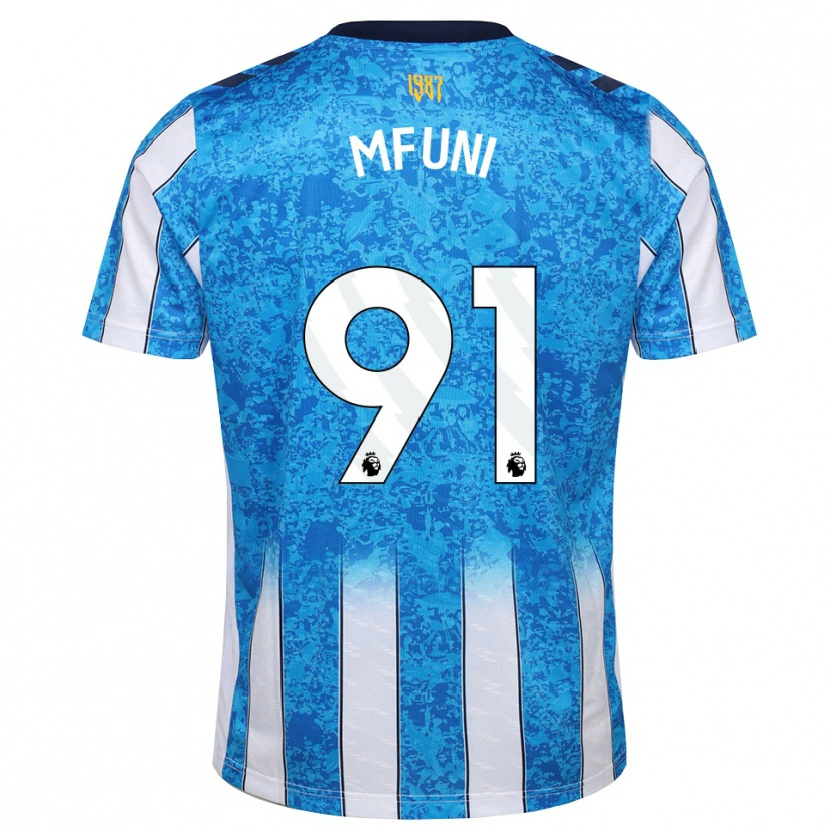 Danxen Barn Stephen Mfuni #91 Vit Blå Orange Hemmatröja Matchtröjor 2026/27 Tröjor T-Tröja
