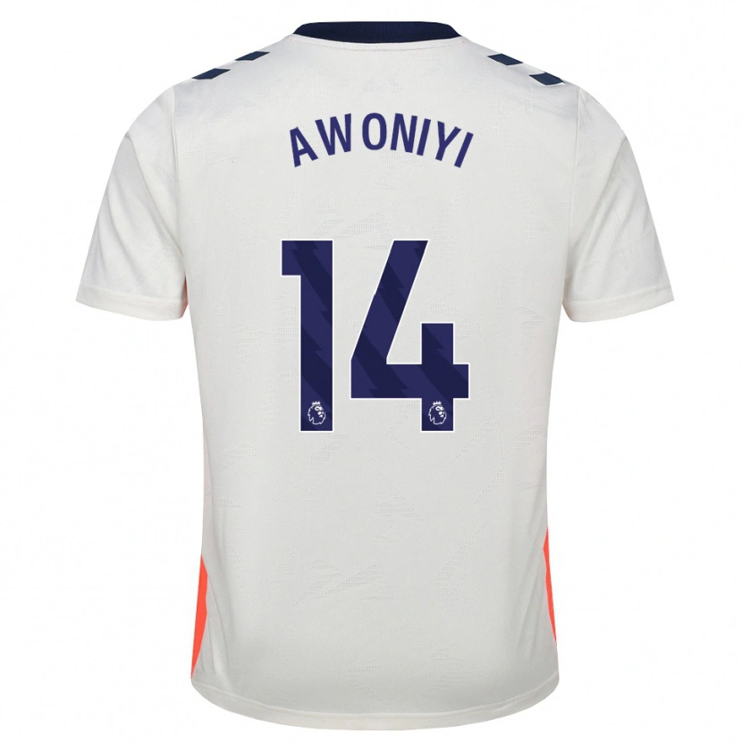Danxen Barn Taiwo Awoniyi #14 Vit Orange Kungligt Blå Bortatröja Matchtröjor 2026/27 Tröjor T-Tröja