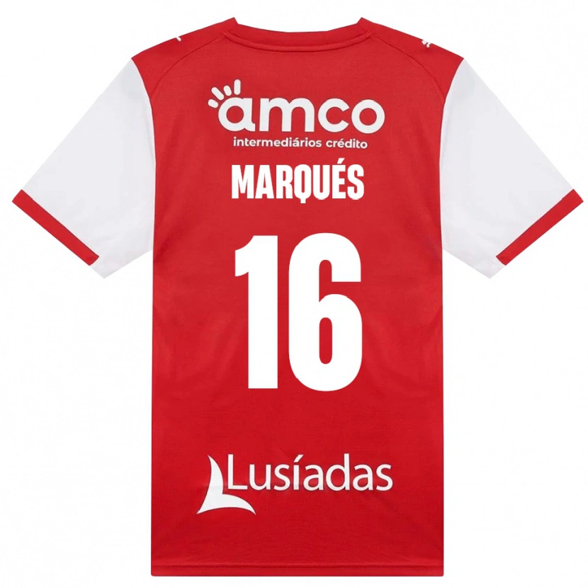 Danxen Barn Tommy Marqués #16 Vit Röd Svart Hemmatröja Matchtröjor 2026/27 Tröjor T-Tröja
