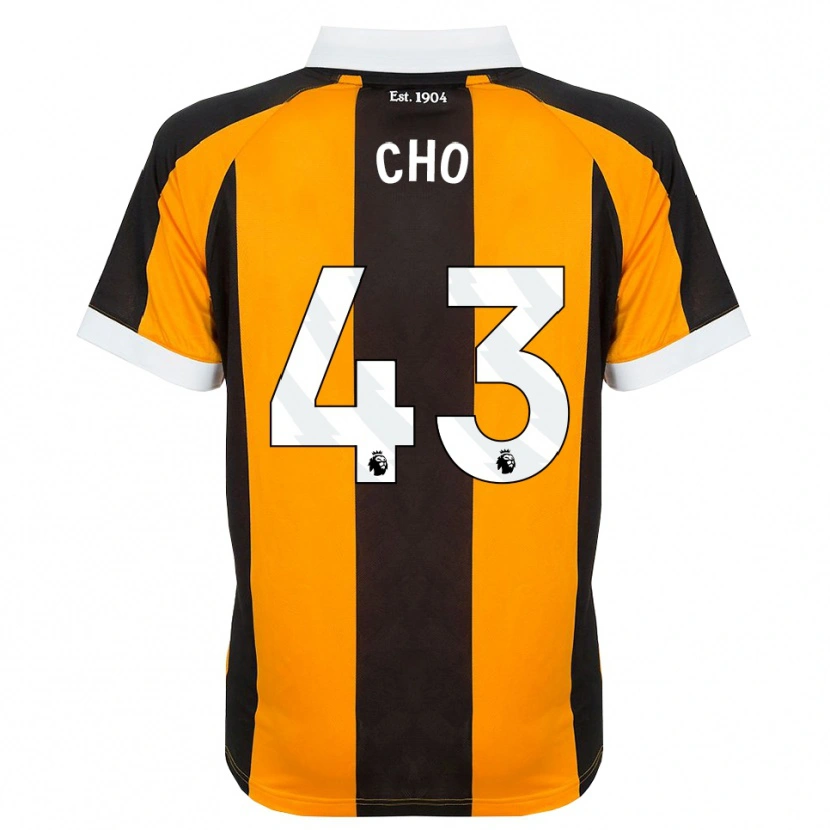 Danxen Barn Mohamed-Ali Cho #43 Orange Svart Vit Hemmatröja Matchtröjor 2026/27 Tröjor T-Tröja