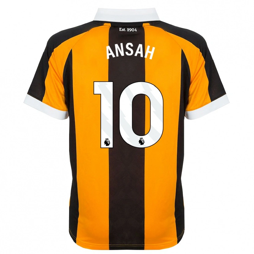 Danxen Barn Ilyas Ansah #10 Orange Svart Vit Hemmatröja Matchtröjor 2026/27 Tröjor T-Tröja