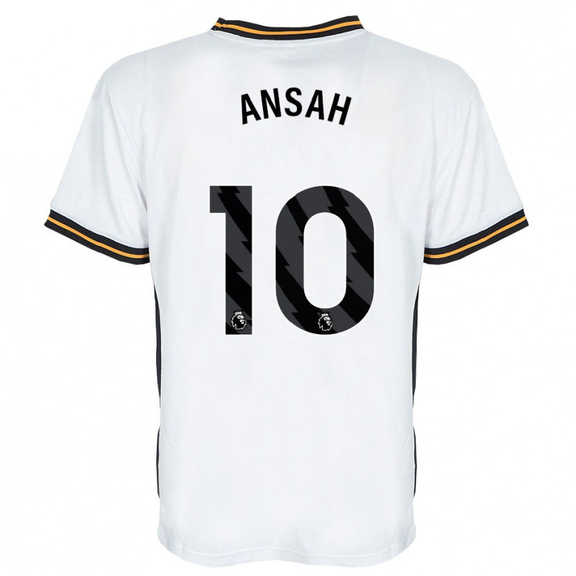 Danxen Barn Ilyas Ansah #10 Vit Orange Svart Bortatröja Matchtröjor 2026/27 Tröjor T-Tröja