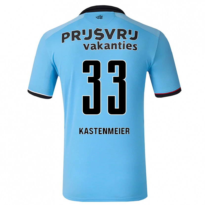 Danxen Barn Florian Kastenmeier #33 Djup Himmelsblå Svart Röd Bortatröja Matchtröjor 2026/27 Tröjor T-Tröja