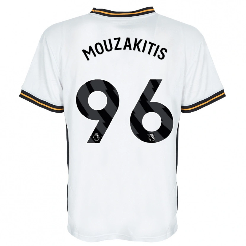 Danxen Barn Christos Mouzakitis #96 Vit Orange Svart Bortatröja Matchtröjor 2026/27 Tröjor T-Tröja