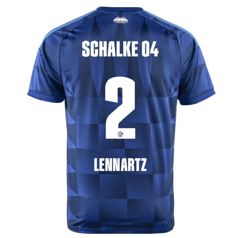 Danxen Män Max Lennartz #2 Mörkblå Gul Vit Hemmatröja Matchtröjor 2026/27 Tröjor T-Tröja