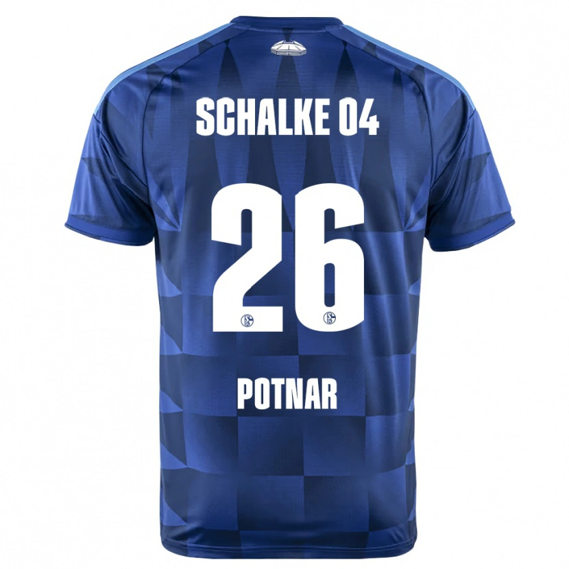 Danxen Män Bojan Potnar #26 Mörkblå Gul Vit Hemmatröja Matchtröjor 2026/27 Tröjor T-Tröja