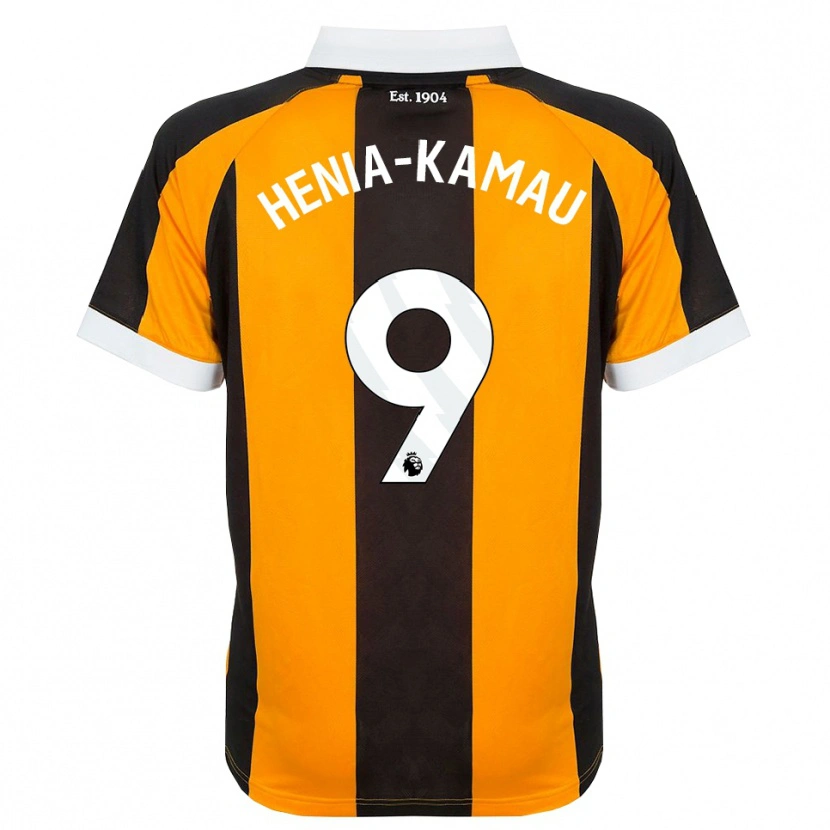 Danxen Män Sammy Henia-Kamau #9 Orange Svart Vit Hemmatröja Matchtröjor 2026/27 Tröjor T-Tröja