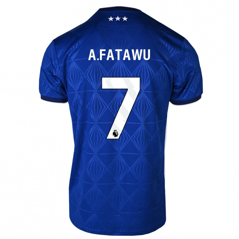 Danxen Män Abdul Fatawu #7 Mellanblå Vit Röd Hemmatröja Matchtröjor 2026/27 Tröjor T-Tröja