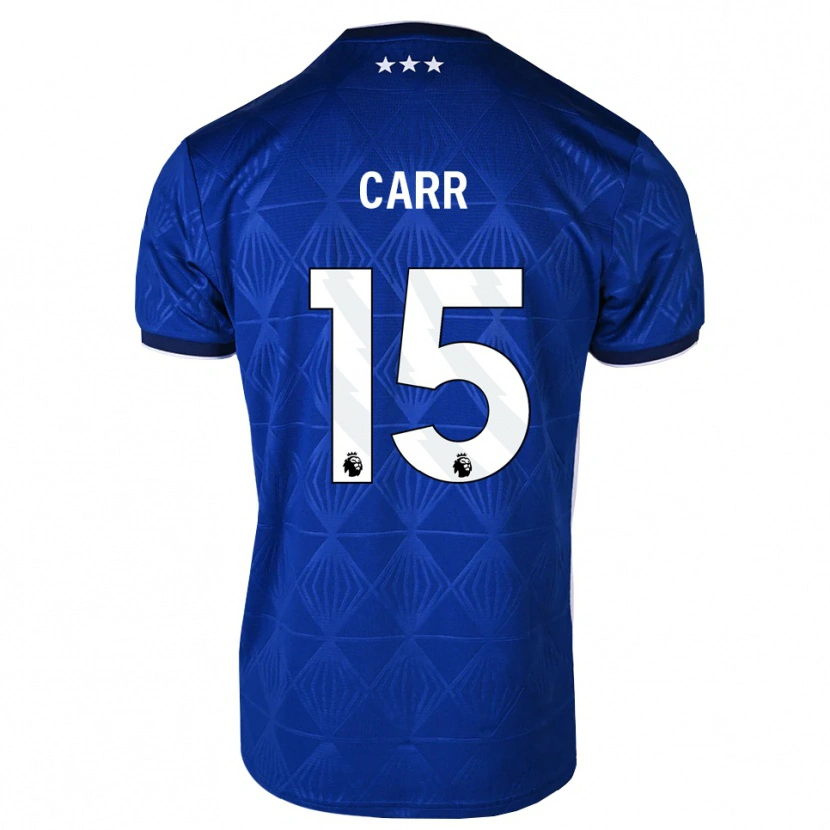 Danxen Män Reuben Carr #15 Mellanblå Vit Röd Hemmatröja Matchtröjor 2026/27 Tröjor T-Tröja