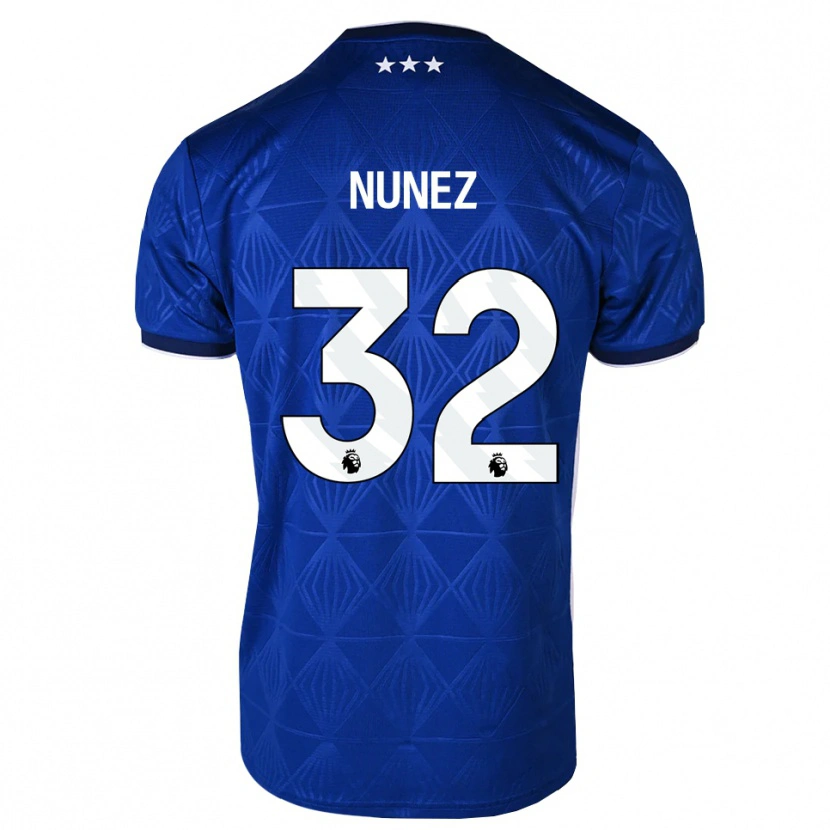 Danxen Män Marcelino Núñez #32 Mellanblå Vit Röd Hemmatröja Matchtröjor 2026/27 Tröjor T-Tröja