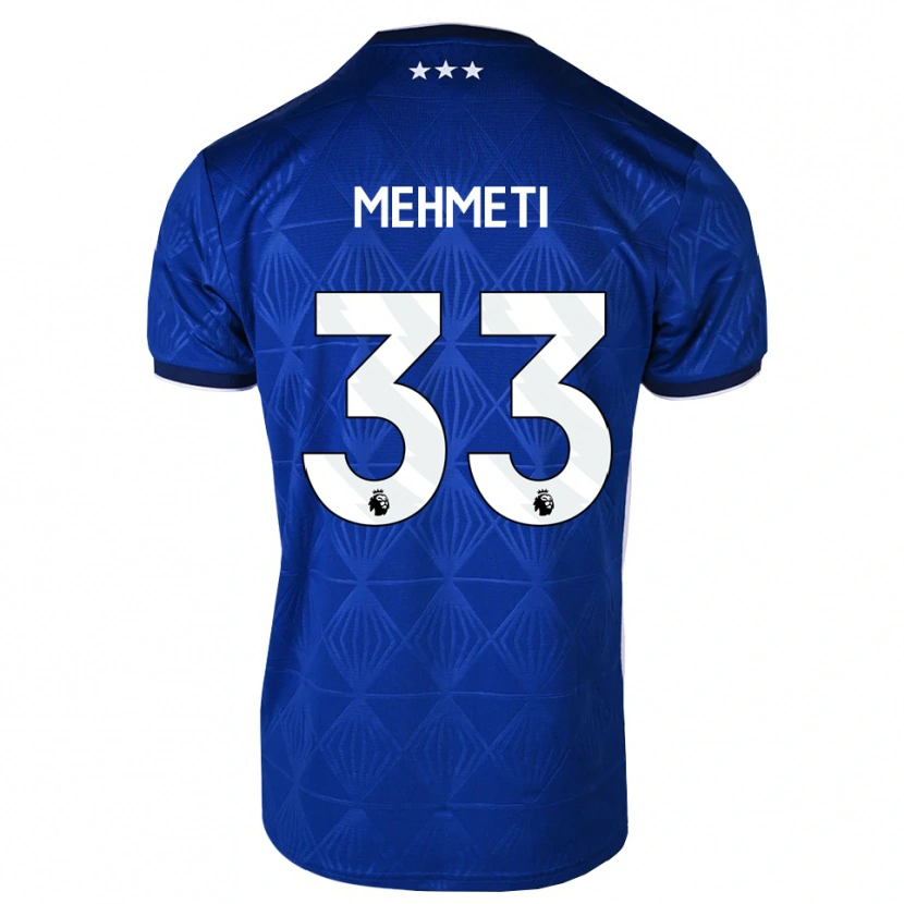 Danxen Män Anis Mehmeti #33 Mellanblå Vit Röd Hemmatröja Matchtröjor 2026/27 Tröjor T-Tröja
