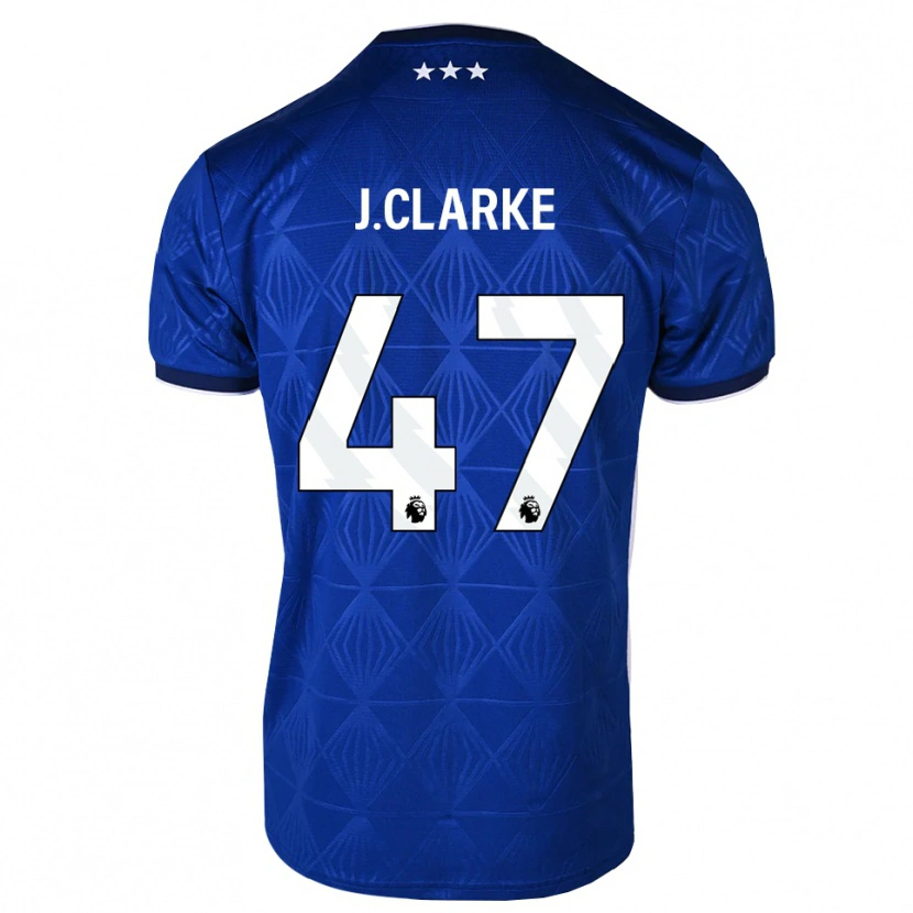 Danxen Män Jack Clarke #47 Mellanblå Vit Röd Hemmatröja Matchtröjor 2026/27 Tröjor T-Tröja
