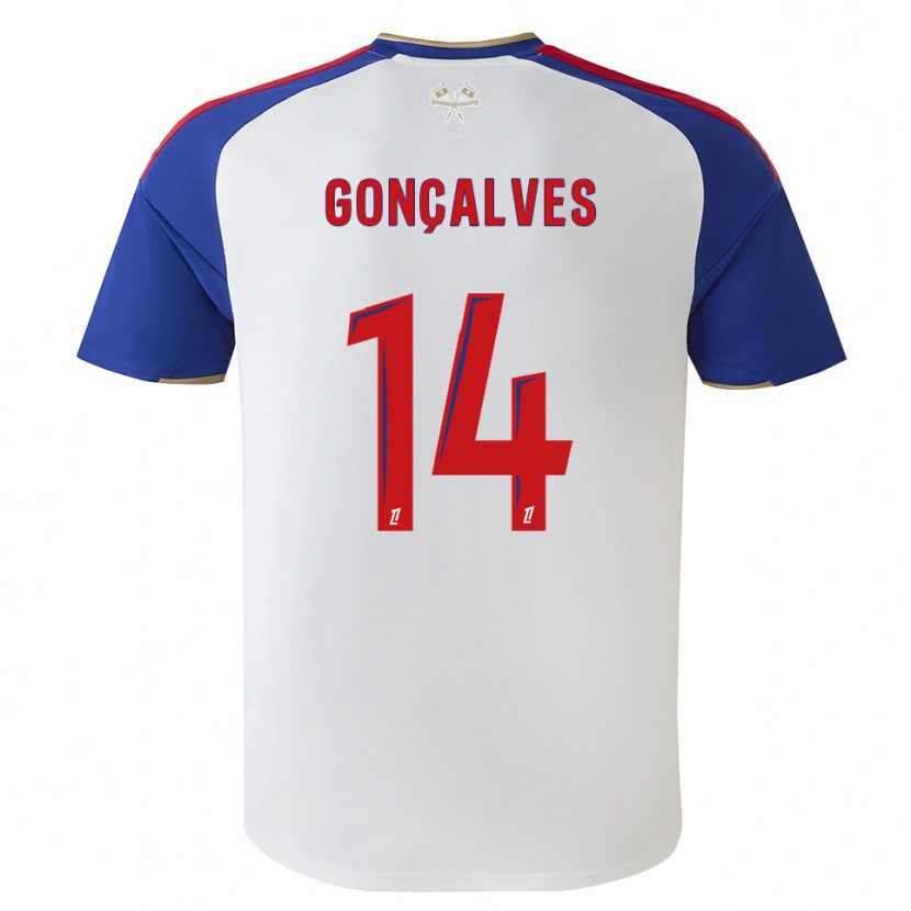 Danxen Män Tiago Gonçalves #14 Kungligt Blå Röd Vit Hemmatröja Matchtröjor 2026/27 Tröjor T-Tröja