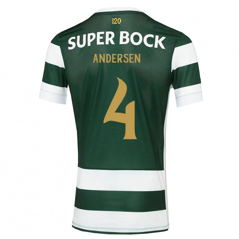Danxen Män Silas Andersen #4 Mörk Skiffergrå Vit Hemmatröja Matchtröjor 2026/27 Tröjor T-Tröja