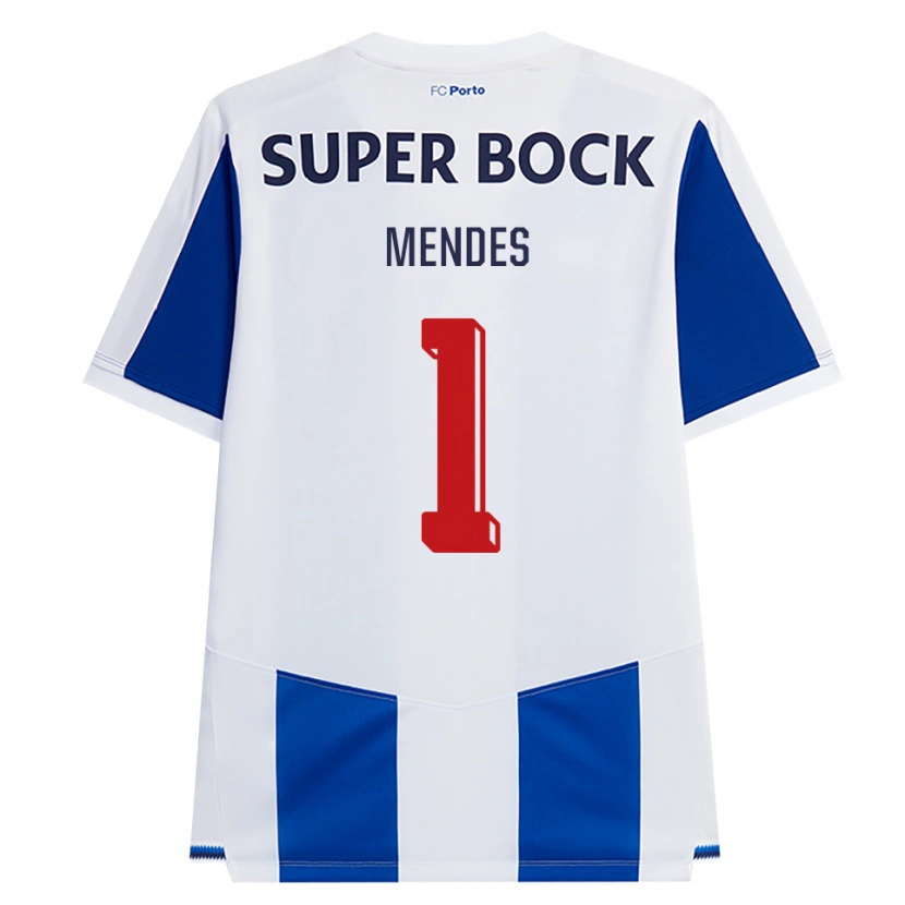 Danxen Män Francisco Mendes #1 Blå Vit Röd Hemmatröja Matchtröjor 2026/27 Tröjor T-Tröja