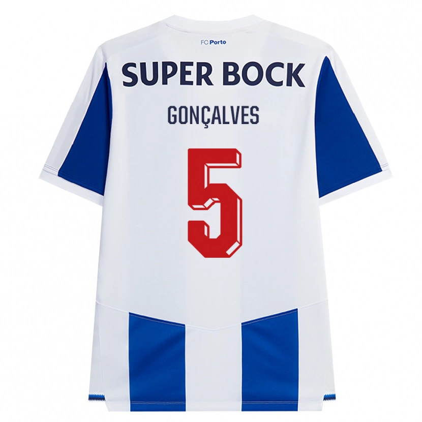 Danxen Män Martim Gonçalves #5 Blå Vit Röd Hemmatröja Matchtröjor 2026/27 Tröjor T-Tröja