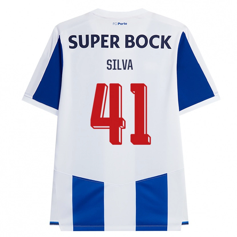 Danxen Män Gonçalo Silva #41 Blå Vit Röd Hemmatröja Matchtröjor 2026/27 Tröjor T-Tröja
