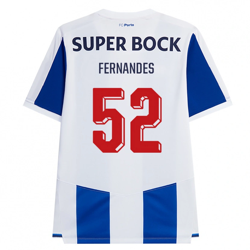 Danxen Män Martim Fernandes #52 Blå Vit Röd Hemmatröja Matchtröjor 2026/27 Tröjor T-Tröja