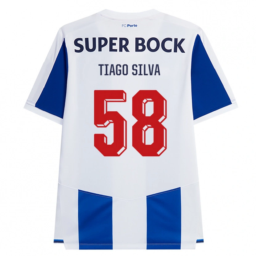 Danxen Män Tiago Silva #58 Blå Vit Röd Hemmatröja Matchtröjor 2026/27 Tröjor T-Tröja