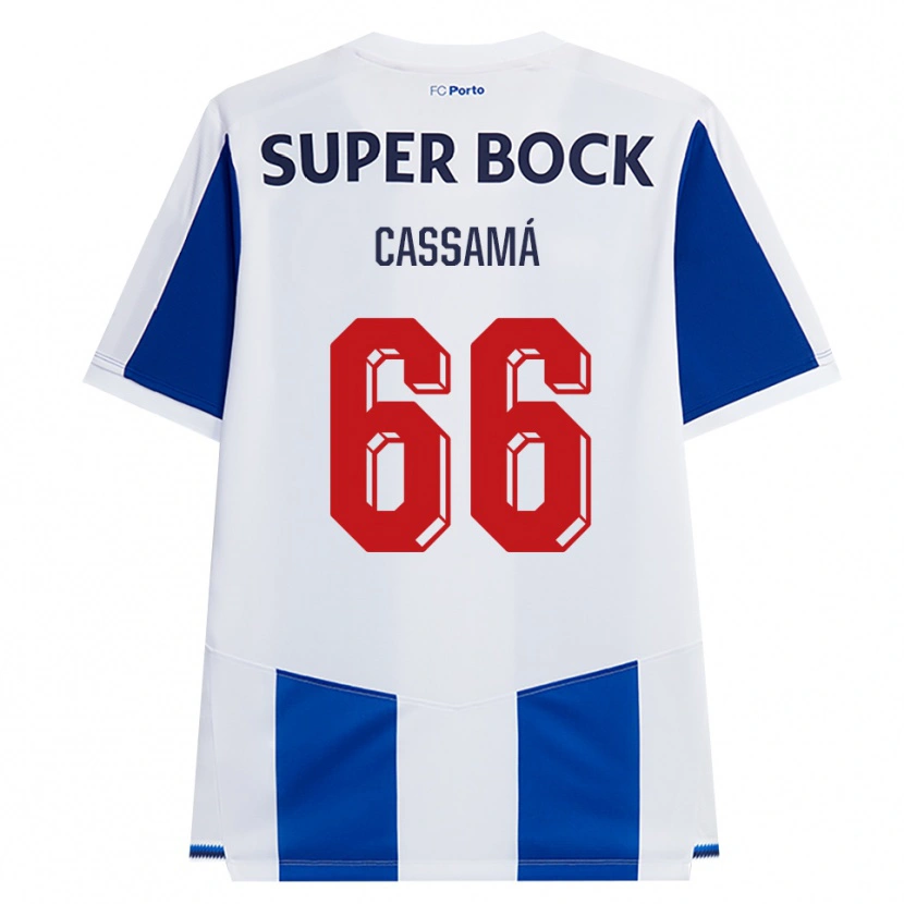 Danxen Män Adramane Cassamá #66 Blå Vit Röd Hemmatröja Matchtröjor 2026/27 Tröjor T-Tröja