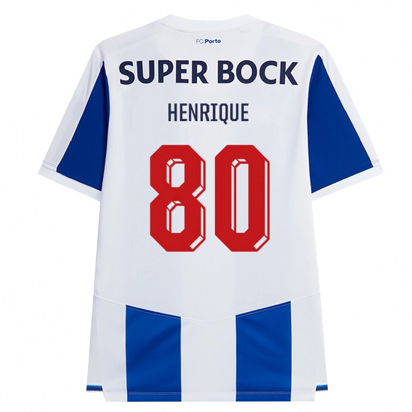 Danxen Män Kaio Henrique #80 Blå Vit Röd Hemmatröja Matchtröjor 2026/27 Tröjor T-Tröja