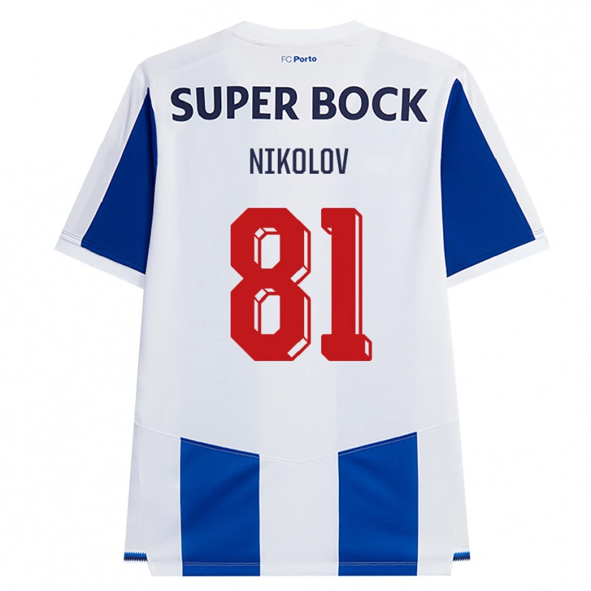 Danxen Män Antoni Nikolov #81 Blå Vit Röd Hemmatröja Matchtröjor 2026/27 Tröjor T-Tröja