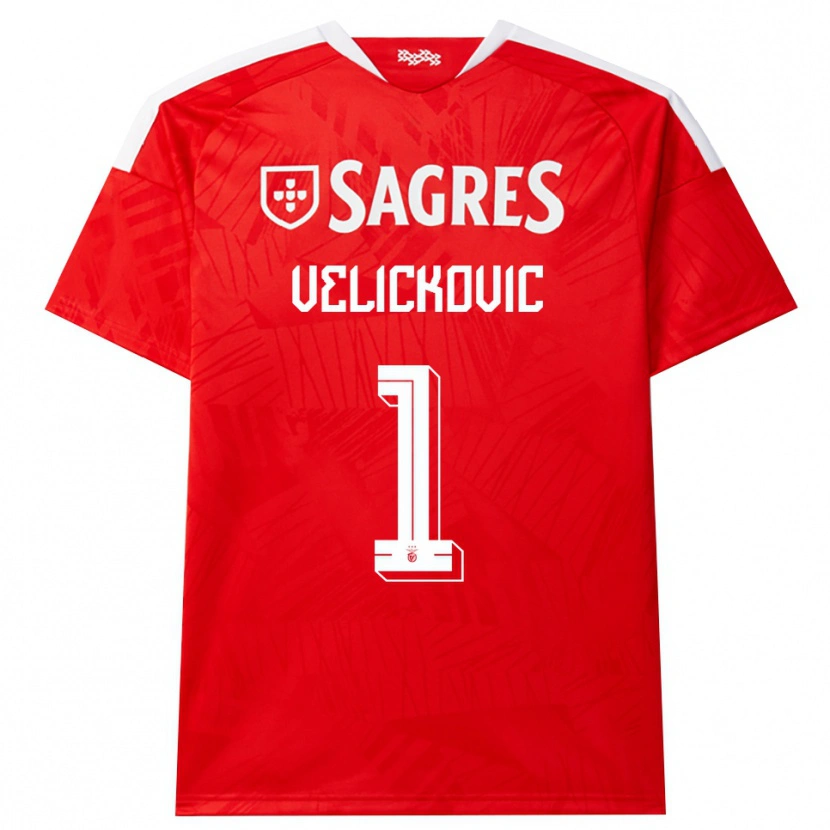 Danxen Män Luka Velickovic #1 Röd Vit Gul Hemmatröja Matchtröjor 2026/27 Tröjor T-Tröja