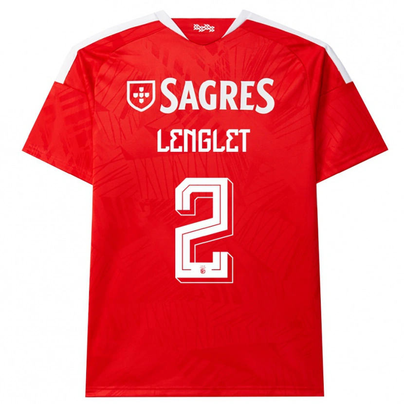 Danxen Män Clément Lenglet #2 Röd Vit Gul Hemmatröja Matchtröjor 2026/27 Tröjor T-Tröja