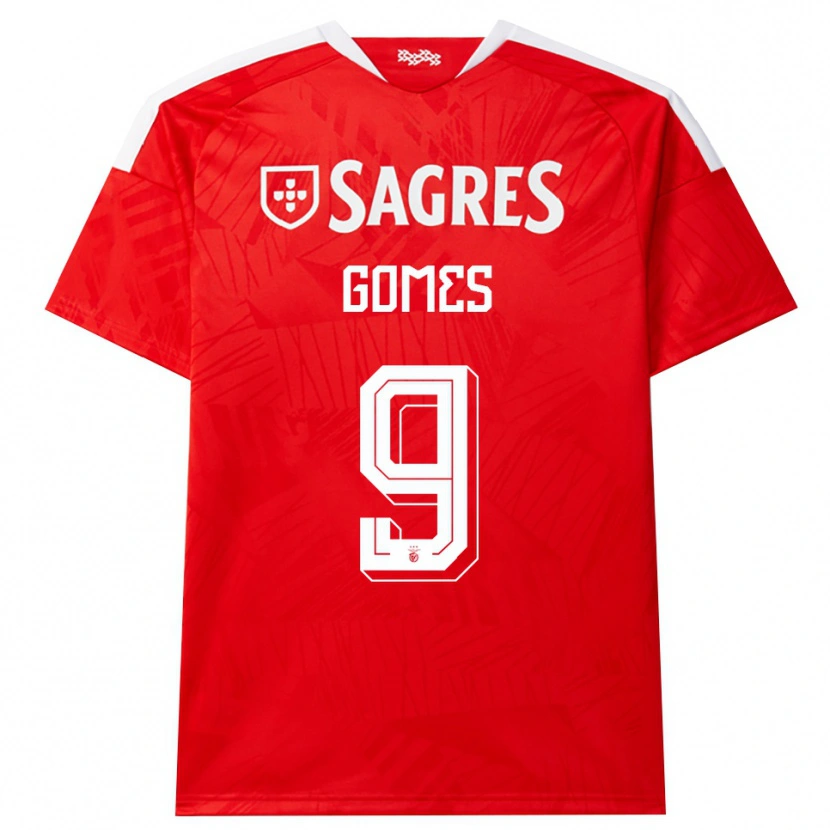 Danxen Män Martim Gomes #9 Röd Vit Gul Hemmatröja Matchtröjor 2026/27 Tröjor T-Tröja