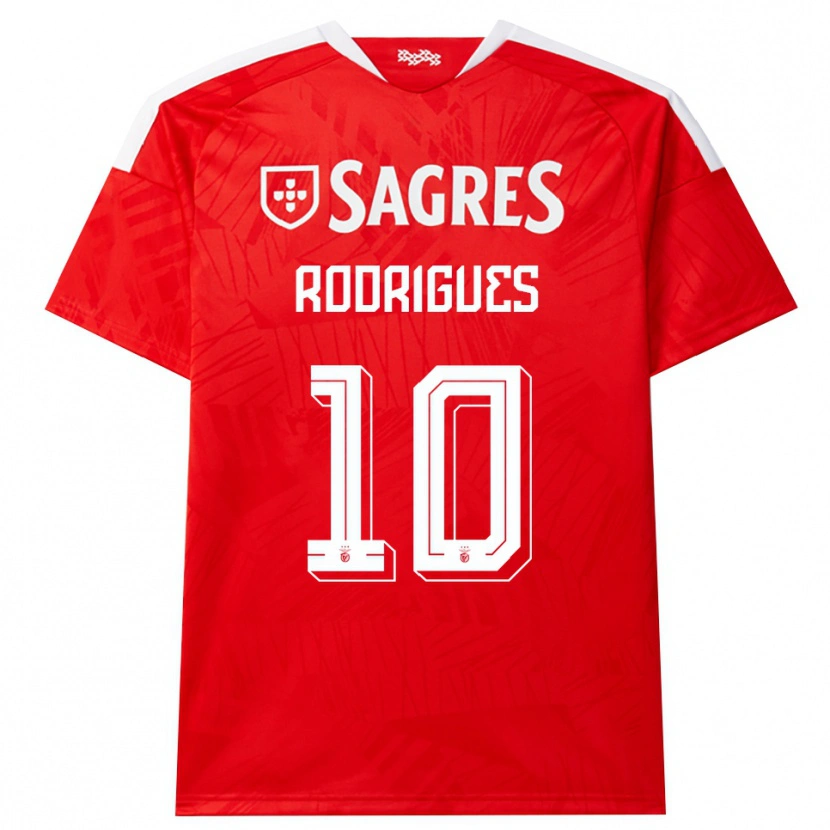 Danxen Män Tiago Rodrigues #10 Röd Vit Gul Hemmatröja Matchtröjor 2026/27 Tröjor T-Tröja