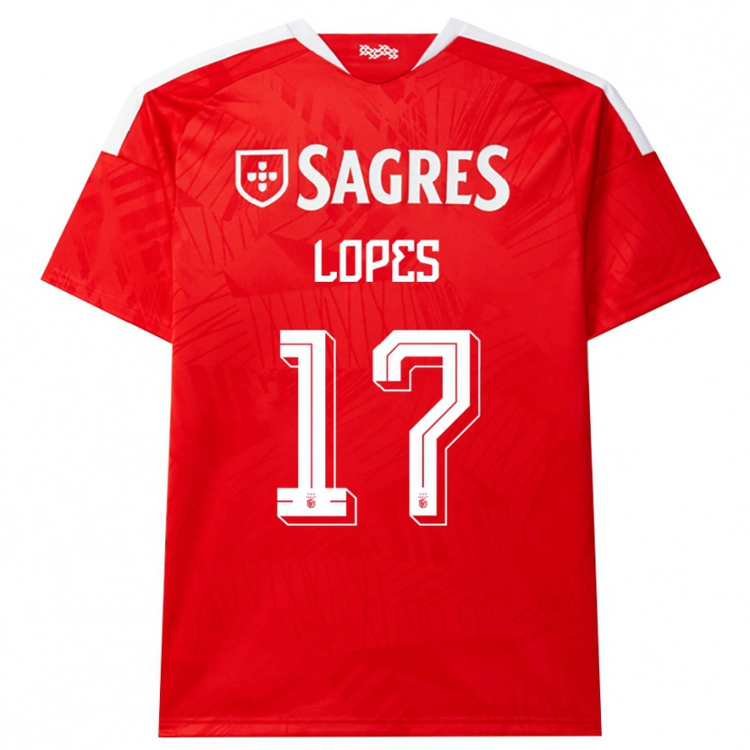 Danxen Män Simão Lopes #17 Röd Vit Gul Hemmatröja Matchtröjor 2026/27 Tröjor T-Tröja