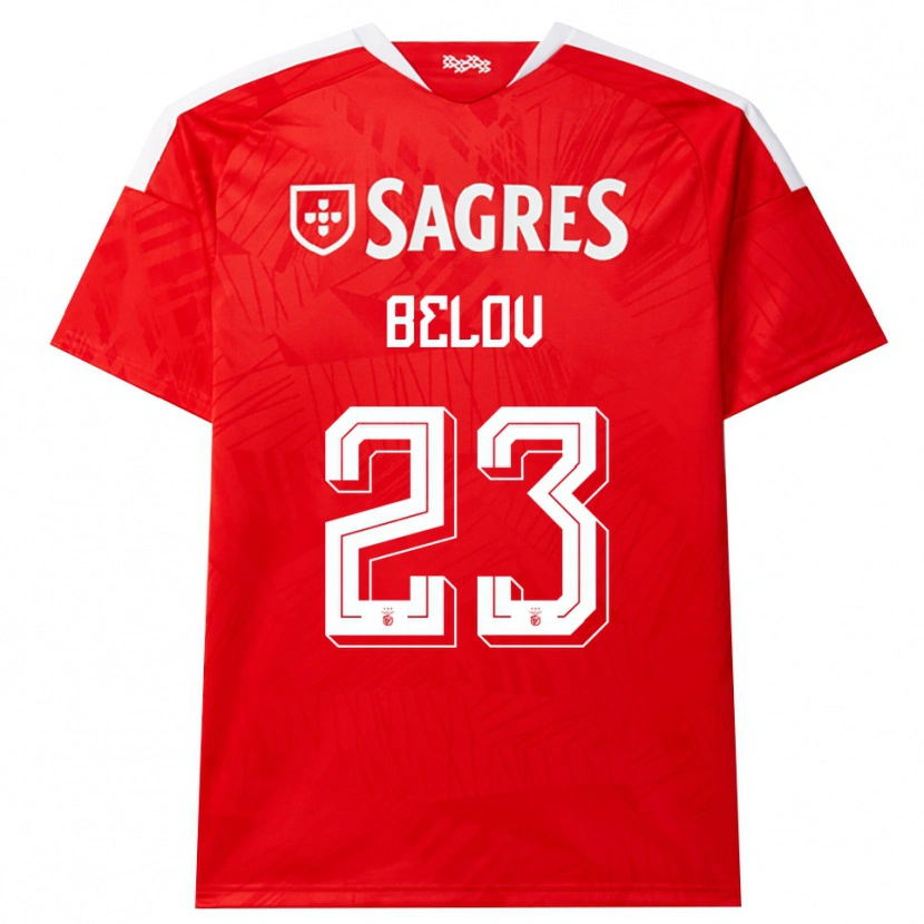 Danxen Män Sevastian Belov #23 Röd Vit Gul Hemmatröja Matchtröjor 2026/27 Tröjor T-Tröja