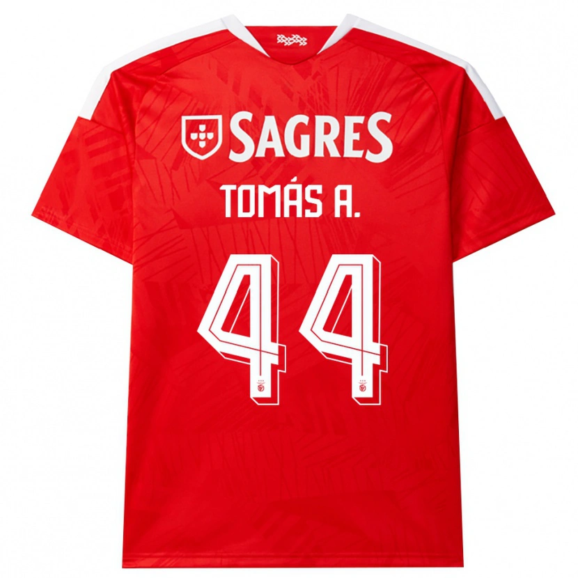 Danxen Män Tomás Araújo #44 Röd Vit Gul Hemmatröja Matchtröjor 2026/27 Tröjor T-Tröja