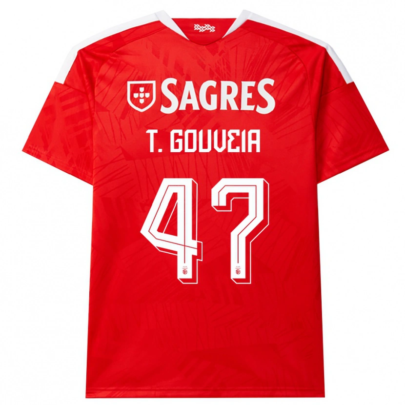 Danxen Män Tiago Gouveia #47 Röd Vit Gul Hemmatröja Matchtröjor 2026/27 Tröjor T-Tröja