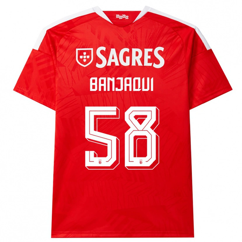 Danxen Män Daniel Banjaqui #58 Röd Vit Gul Hemmatröja Matchtröjor 2026/27 Tröjor T-Tröja