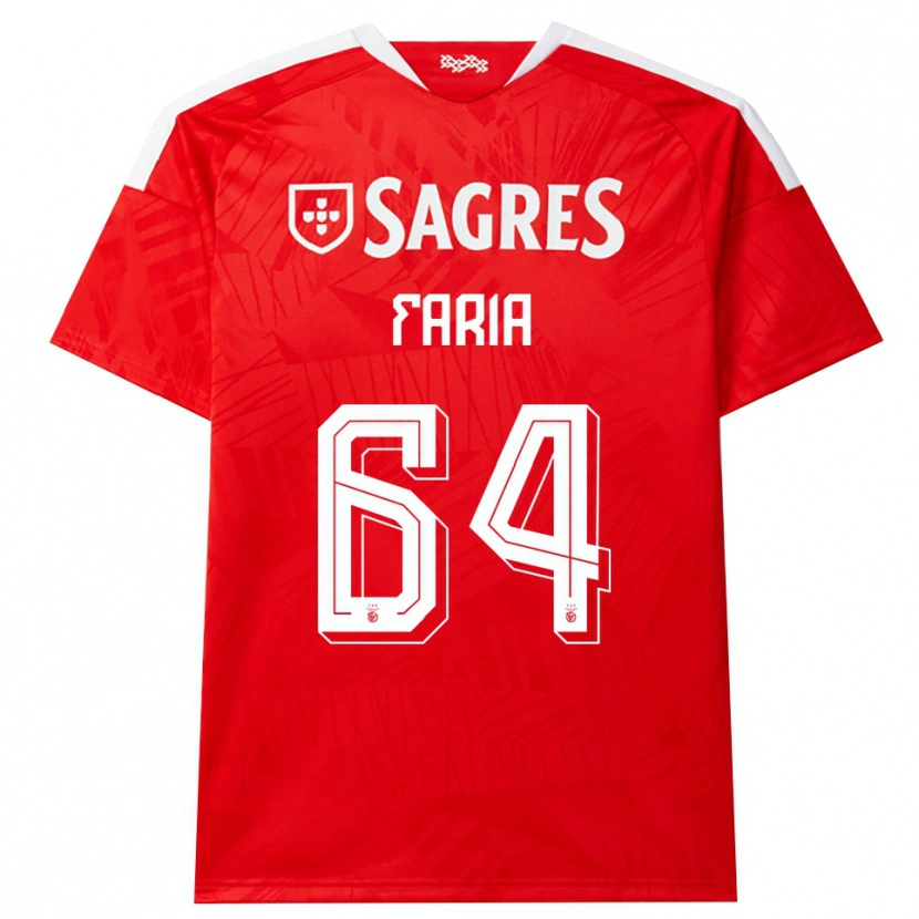 Danxen Män Hugo Faria #64 Röd Vit Gul Hemmatröja Matchtröjor 2026/27 Tröjor T-Tröja