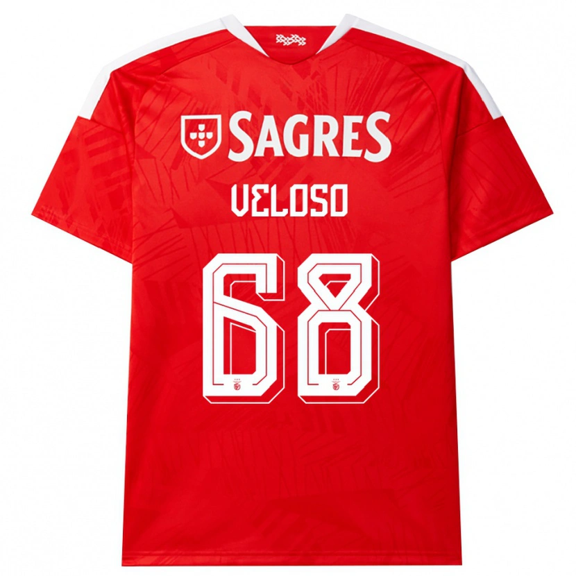 Danxen Män João Veloso #68 Röd Vit Gul Hemmatröja Matchtröjor 2026/27 Tröjor T-Tröja