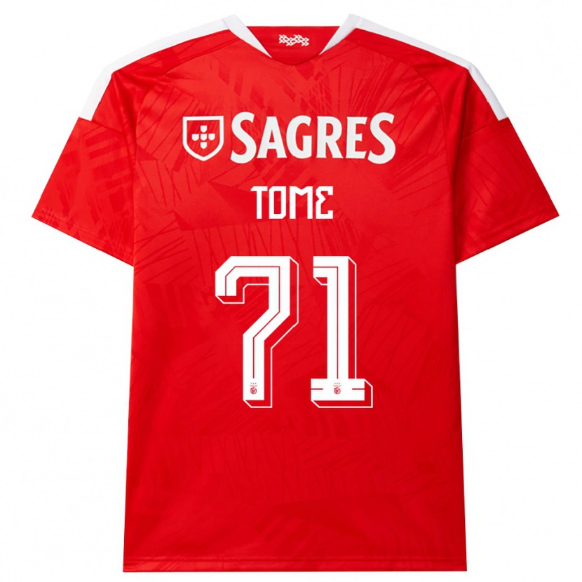 Danxen Män Joao Tome #71 Röd Vit Gul Hemmatröja Matchtröjor 2026/27 Tröjor T-Tröja