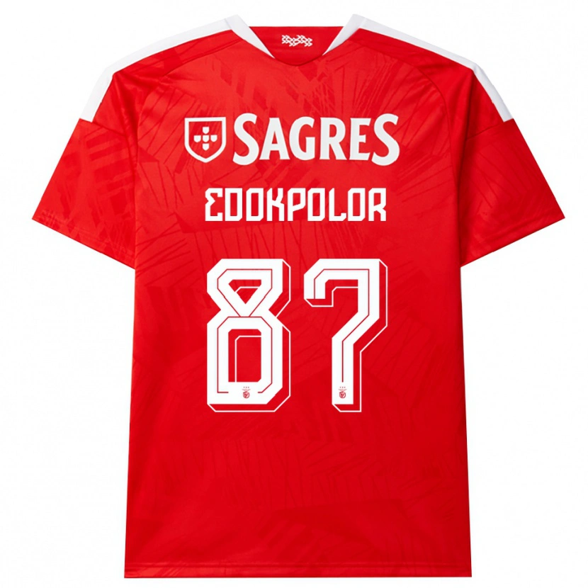 Danxen Män Peter Edokpolor #87 Röd Vit Gul Hemmatröja Matchtröjor 2026/27 Tröjor T-Tröja