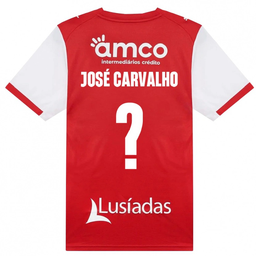 Danxen Män José Carvalho #0 Vit Röd Svart Hemmatröja Matchtröjor 2026/27 Tröjor T-Tröja