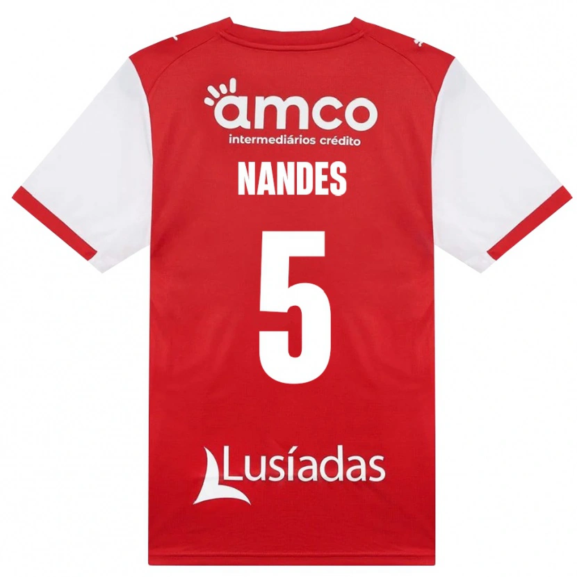 Danxen Män Nandes #5 Vit Röd Svart Hemmatröja Matchtröjor 2026/27 Tröjor T-Tröja